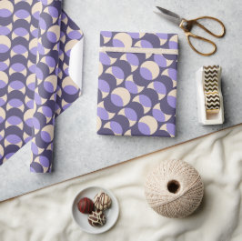 Modern Retro Lavender Geometric Wrapping Paper ラッピングペーパー