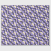 Modern Retro Lavender Geometric Wrapping Paper ラッピングペーパー (フラット)