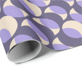 Modern Retro Lavender Geometric Wrapping Paper ラッピングペーパー (ロールコーナー)