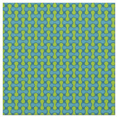 Modern Retro Link Pattern in Blue and Green ファブリック (クローズアップ)