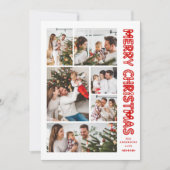 Modern Retro Merry Christmas Holiday Card シーズンカード (正面)