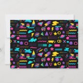 Modern Retro Neon 80’s Birthday Party for Adults サンキューカード (裏面)