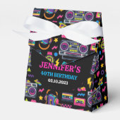 Modern Retro Neon 80’s Birthday Party for Adults フェイバーボックス (正面サイド)