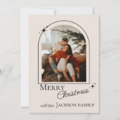 Modern Retro New Year 2026 Family Photo Card (正面)