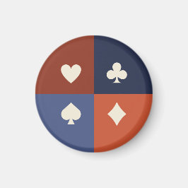 Modern Retro Playing Card Suit Poker & Bridge gift マグネット