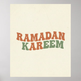 Modern Retro Ramadan Kareem Wall Art Boho Islamic ポスター