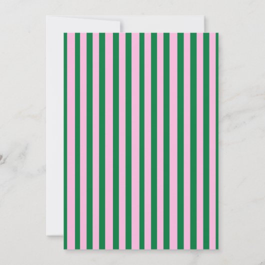 Modern Retro Striped Wedding Invitation 招待状 (裏面)