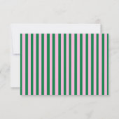 Modern Retro Striped Wedding RSVP Card (裏面)
