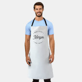  Modern Retro Typography Personalized Best Chef エプロン (着用した状態)
