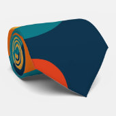 Modern Retro Wavy Abstract Pattern  ネクタイ (ロール)
