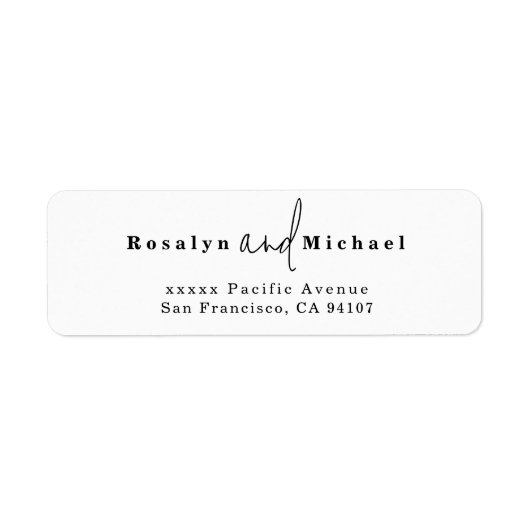 Modern Return Address Labels ラベル (正面)