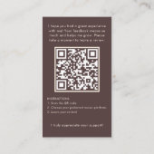 Modern Review Request with QR Code And Photo Boho 名刺 (裏面)