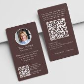 Modern Review Request with QR Code And Photo Boho 名刺