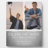 Modern Ripped Paper Graduation Photo Keepsake フォトプラーク (正面)