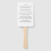 Modern Rock Concert Ticket Wedding Program ハンドファン (裏面)