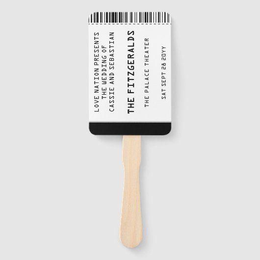 Modern Rock Concert Ticket Wedding Program ハンドファン (正面)