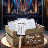 Modern Rock Concert Ticket Wedding Program ハンドファン