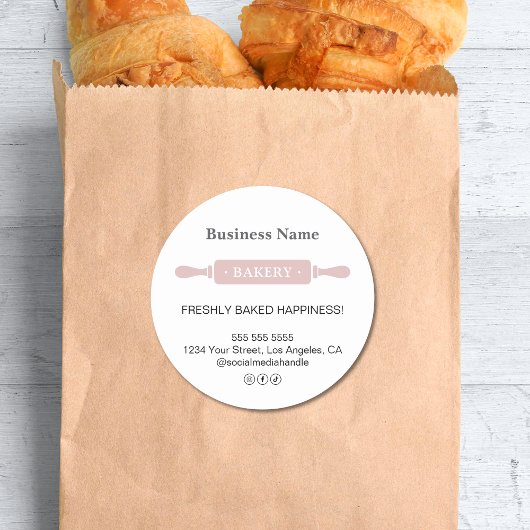 Modern Rolling Pin Bakery Business ラウンドシール