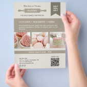 Modern Rolling Pin Bakery Business Flyer チラシ (手)