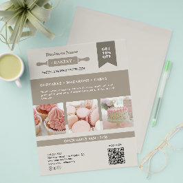 Modern Rolling Pin Bakery Business Flyer チラシ