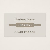 Modern Rolling Pin Bakery Gift Certificate (正面)