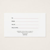 Modern Rolling Pin Bakery Gift Certificate (裏面)
