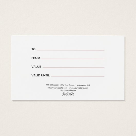 Modern Rolling Pin Bakery Gift Certificate (裏面)