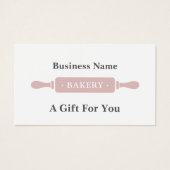 Modern Rolling Pin Bakery Gift Certificate (正面)