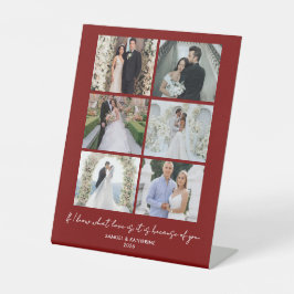 Modern Romantic 6 Photo Collage Valentine’s Day 台座サイン