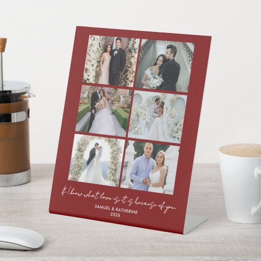 Modern Romantic 6 Photo Collage Valentine’s Day 台座サイン (インサイチュ)