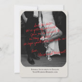 Modern Romantic Handwritten Photo Save the Date 招待状 (裏面)