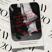 Modern Romantic Handwritten Photo Save the Date 招待状