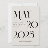 Modern Romantic Handwritten Photo Save the Date 招待状 (正面)