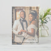 Modern Romantic Minimalist Full Photo Wedding 招待状 (スタンド正面)