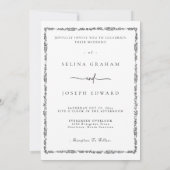 Modern Romantic Minimalist Full Photo Wedding 招待状 (裏面)