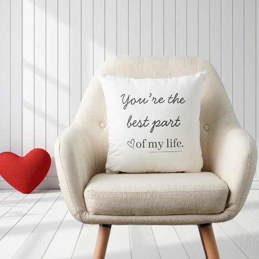 Modern Romantic Quote Throw Pillow クッション