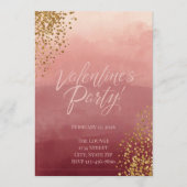 Modern Romantic Valentine’s Party Invitation 招待状 (正面)