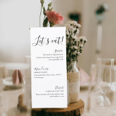 Modern Romantic Wedding Dinner Menu card メニュー