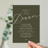Modern Romantic Wedding Happily Ever After Dinner 招待状