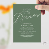 Modern Romantic Wedding Happily Ever After Dinner 招待状
