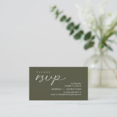 Modern Romantic Wedding Invites RSVP Reminder Card エンクロージャーカード (スタンド正面)
