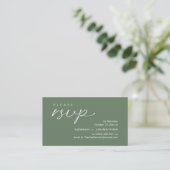 Modern Romantic Wedding Invites RSVP Reminder Card エンクロージャーカード (スタンド正面)