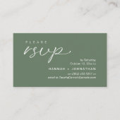 Modern Romantic Wedding Invites RSVP Reminder Card エンクロージャーカード (正面)