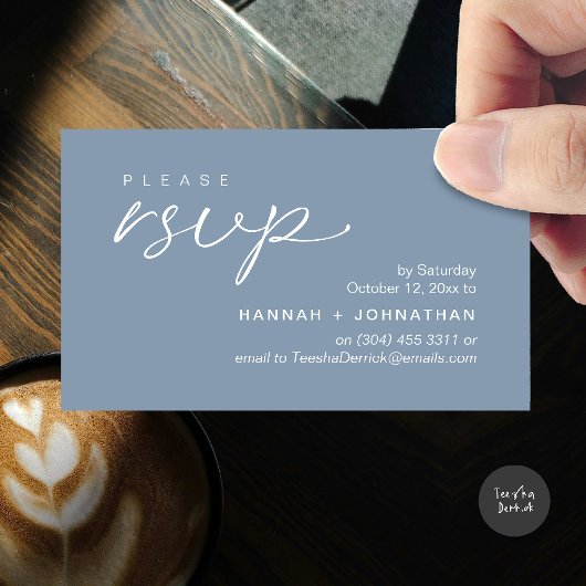 Modern Romantic Wedding Invites RSVP Reminder Card エンクロージャーカード