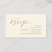 Modern Romantic Wedding Invites RSVP Reminder Card エンクロージャーカード (正面)