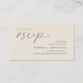 Modern Romantic Wedding Invites RSVP Reminder Card エンクロージャーカード (正面)