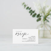 Modern Romantic Wedding Invites RSVP Reminder Card エンクロージャーカード (スタンド正面)