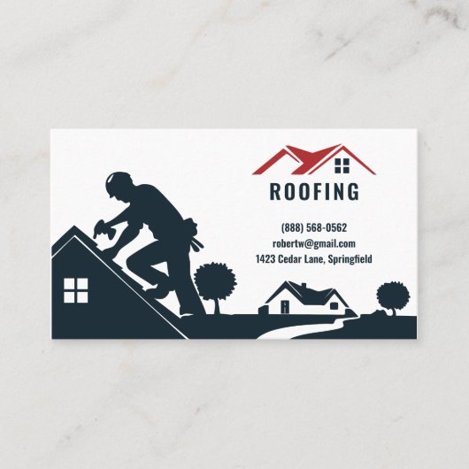 Modern Roofing Contractor 不動産  名刺 (正面)