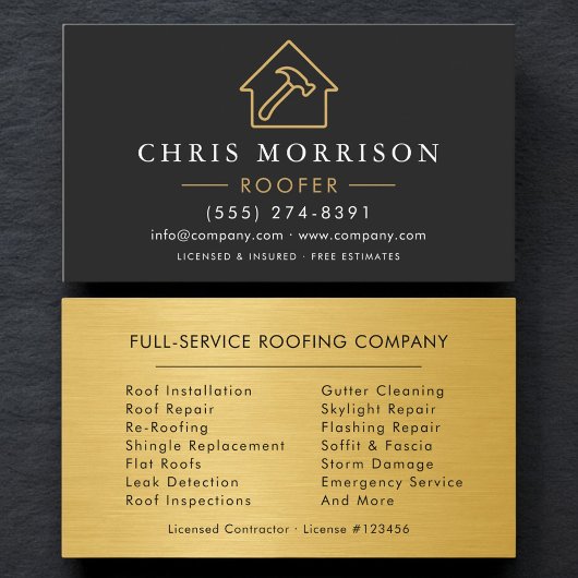 Modern Roofing Contractor Professional 名刺