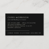 Modern Roofing Roofer Company Black 名刺 (裏面)